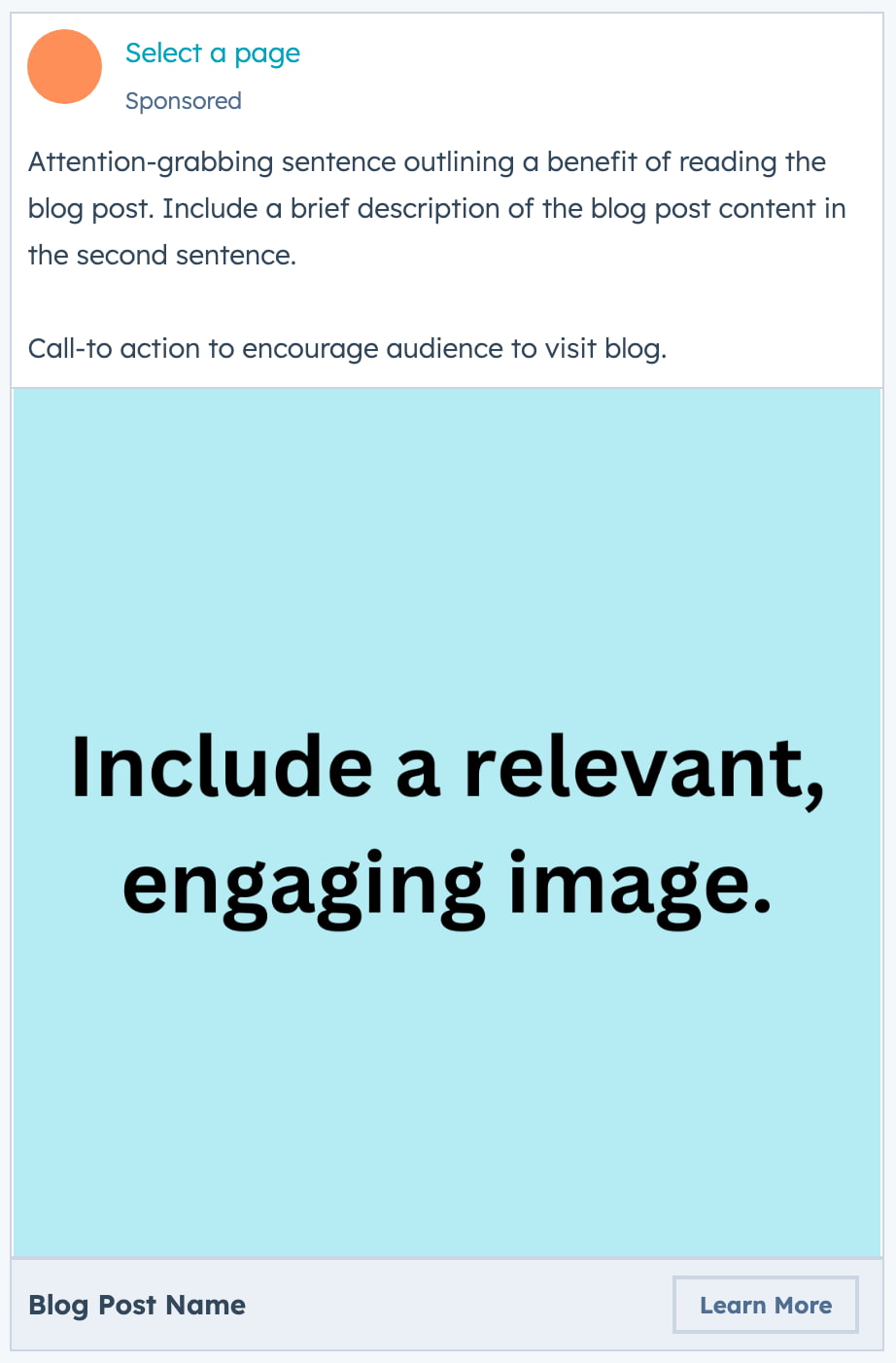 Paid social copy should include an attention grabbing intro, a CTA, and a relevant image