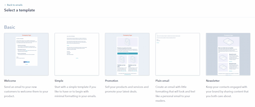 Hubspot email templates