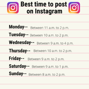Best time to post on Instagram