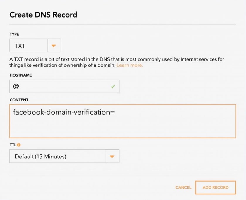 Create a DNS Record