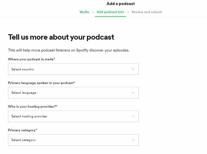 Add additional podcast details