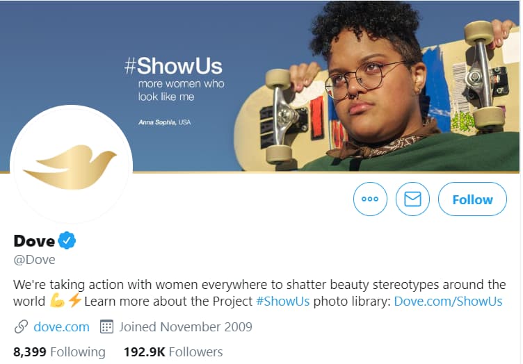 Dove Brand Voice Example