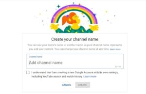 Creating your channel name