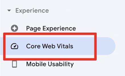 core web vitals tab
