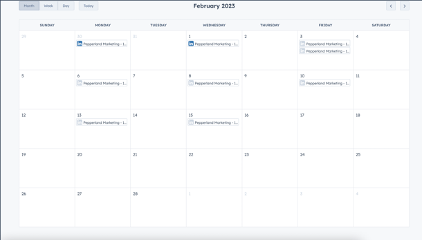 HubSpot Content Calendar